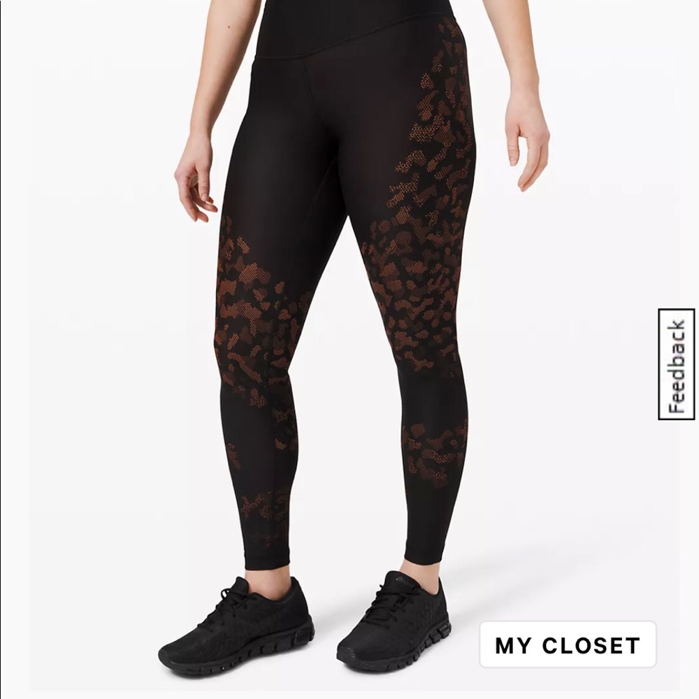 Mapped Out Black/Brick Lululemon 28” Leggings